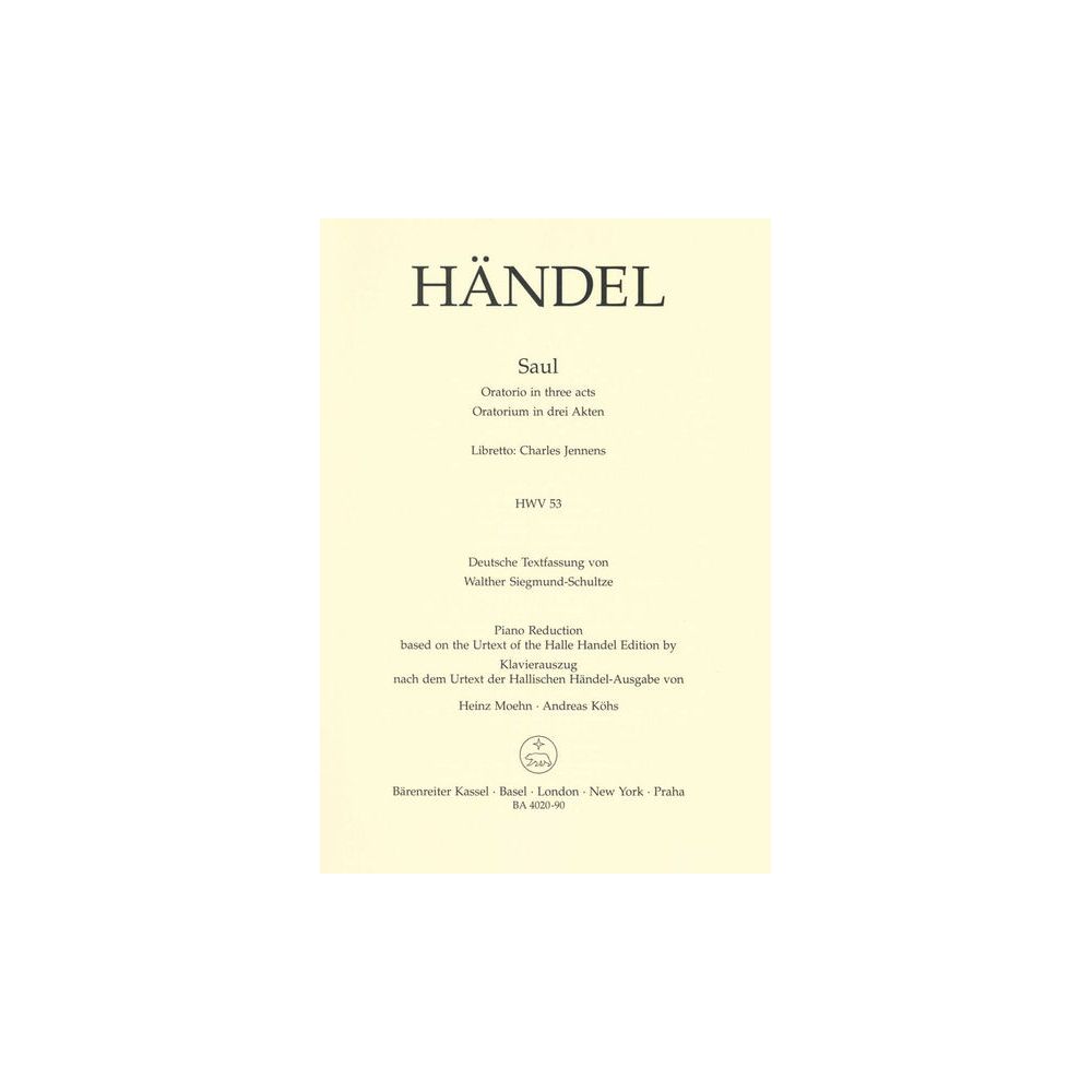 Bärenreiter Händel Saul – Thomann Ireland