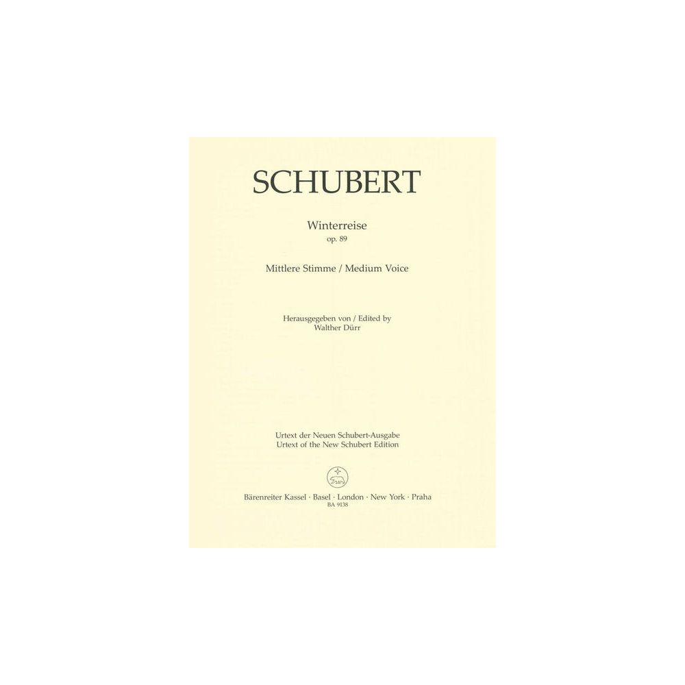 Bärenreiter Schubert Winterreise Mittel – Thomann Ireland
