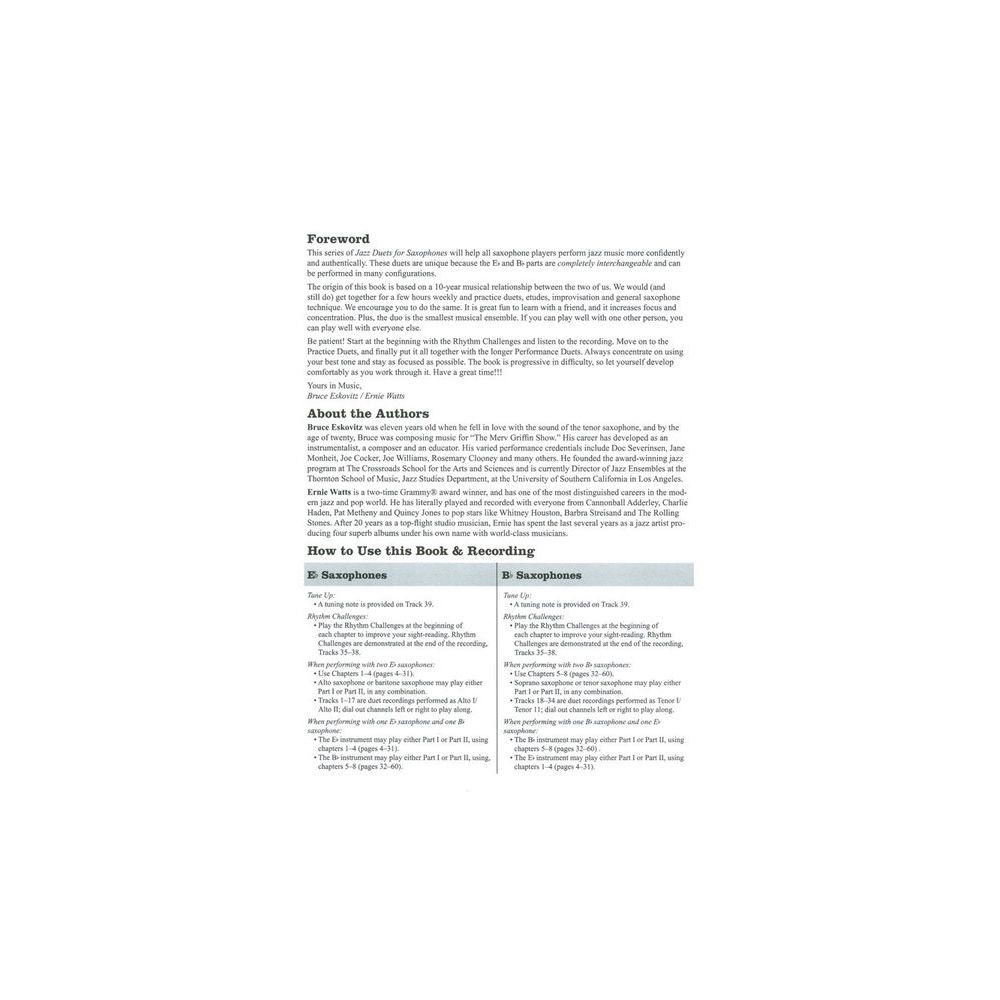 Alfred Music Publishing Jazz Duets for Saxophone – Thomann Ireland