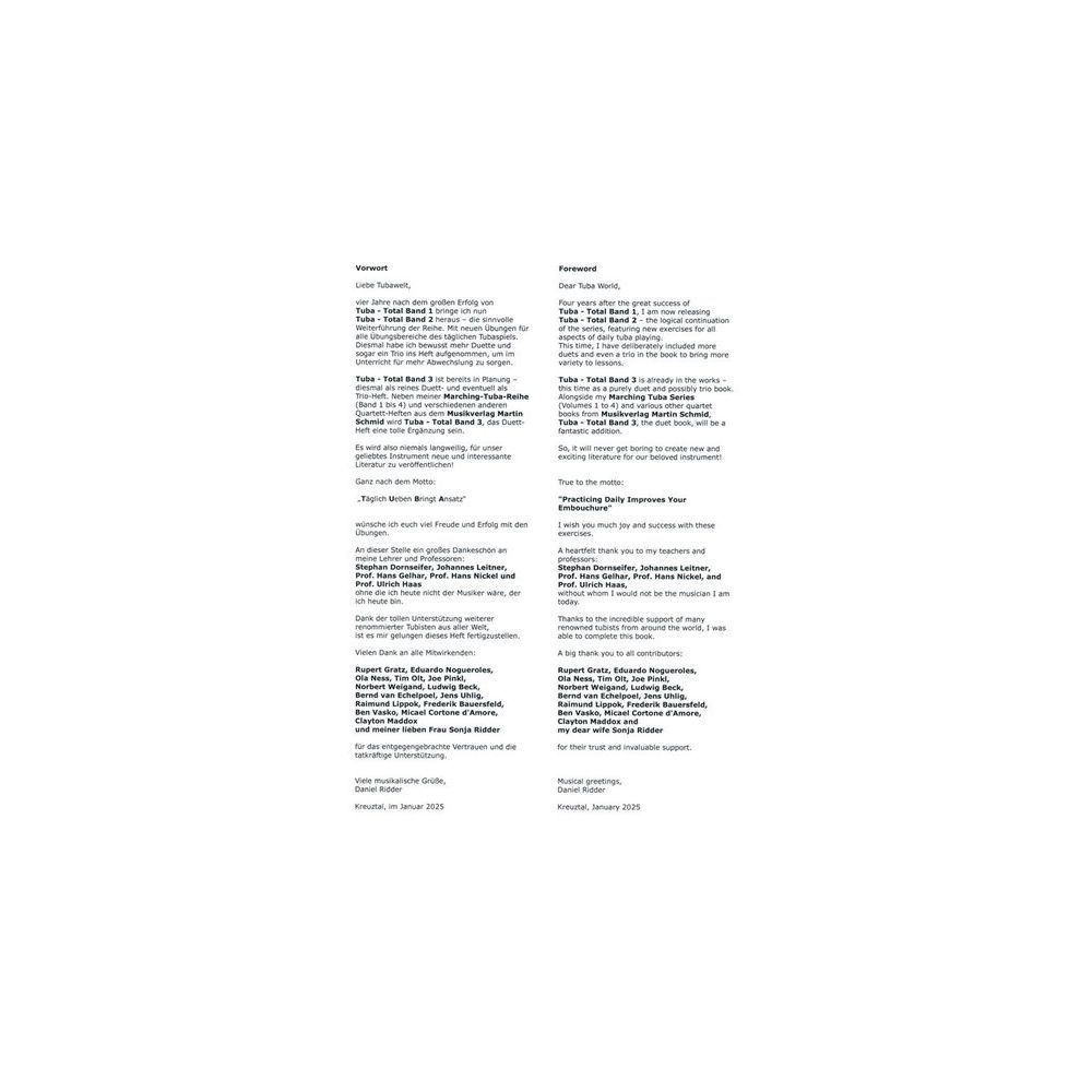 Martin Schmid Blechbläsernoten Tuba