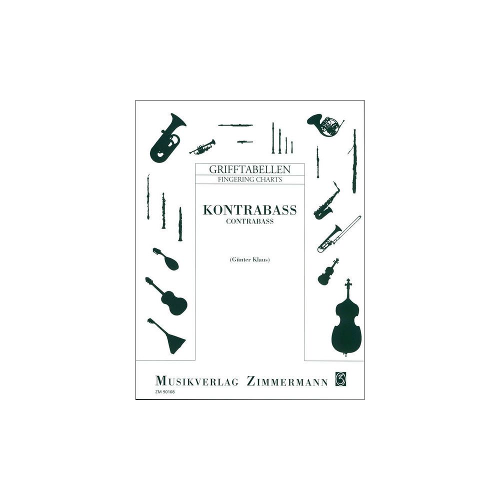 Zimmermann Verlag Grifftabelle Kontrabass – Thomann Ireland