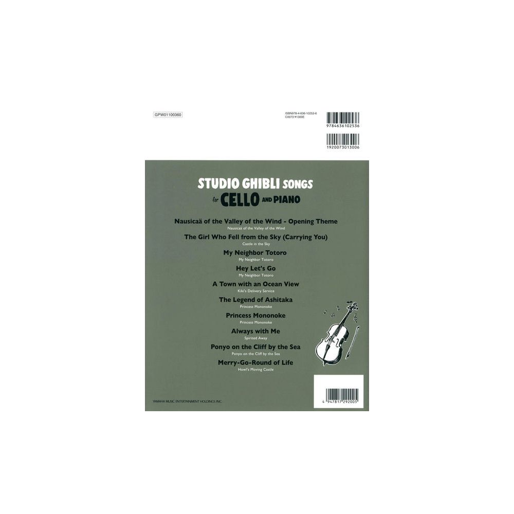 Yamaha Music Entertainment  Studio Ghibli Songs Cello 1 – Thomann Ireland