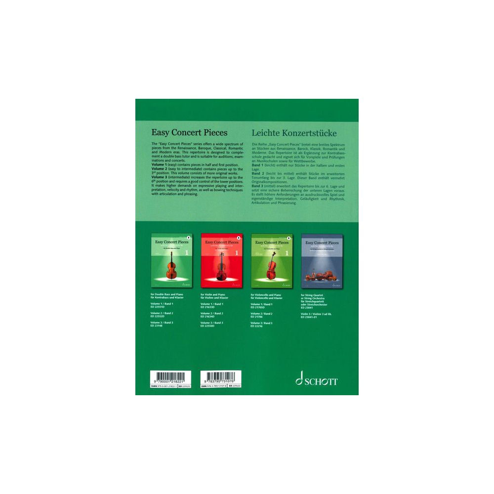 Schott Easy Concert Double Bass 2 – Thomann Ireland