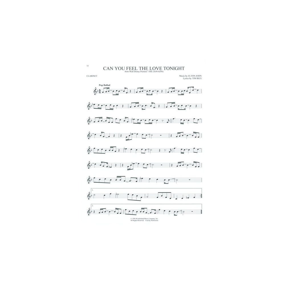 Hal Leonard 101 Movie Hits for Clarinet – Thomann Ireland