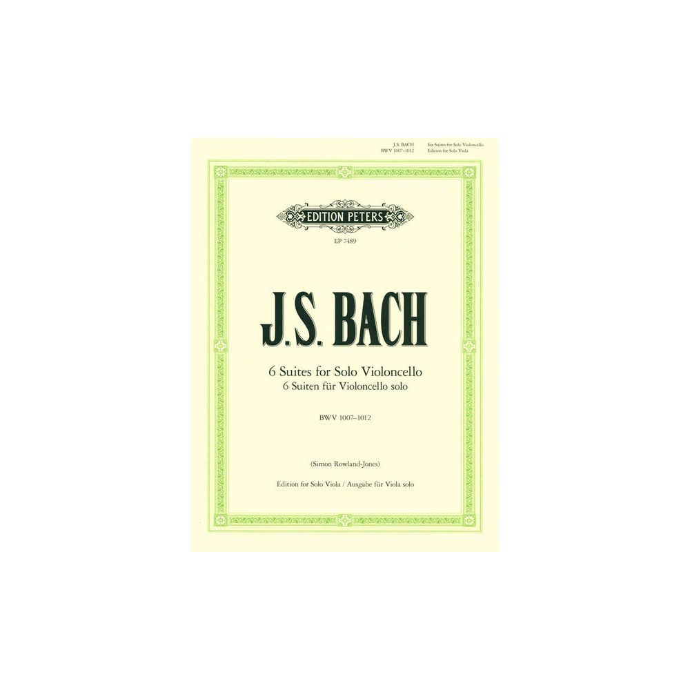 Edition Peters Bach Suiten Viola BWV1007