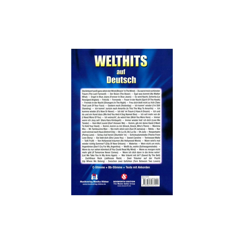 Musikverlag Hildner Welthits auf Deutsch – Thomann Ireland