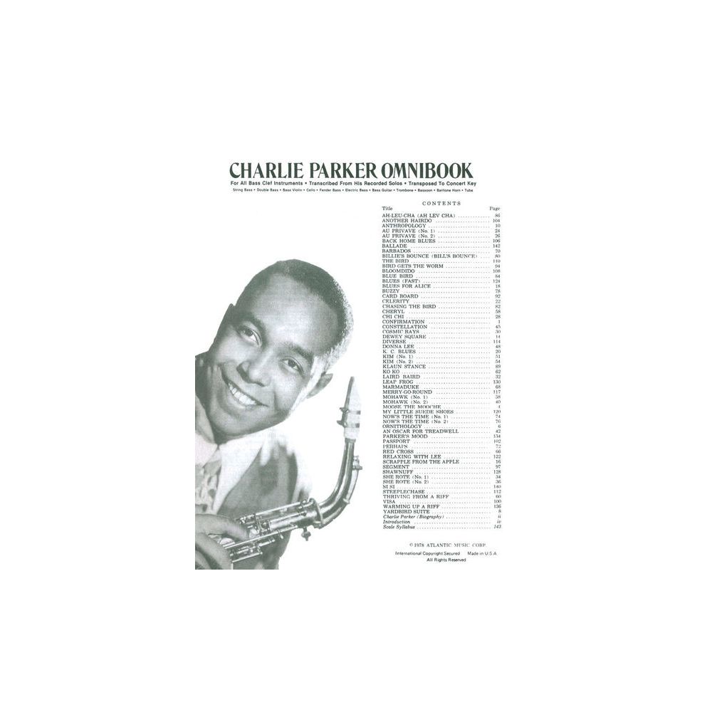Atlantic Music Charlie Parker Omnibook BC – Thomann Ireland