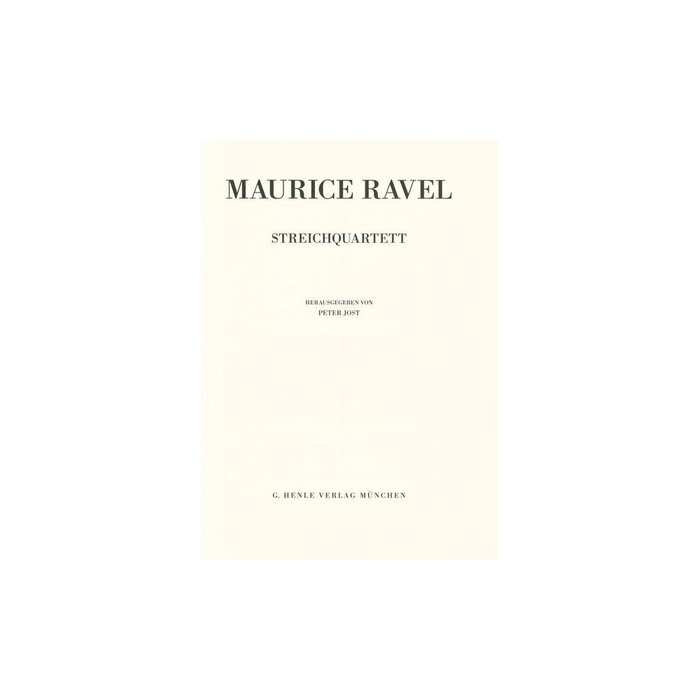 Henle Verlag Ravel Streichquartett – Thomann Ireland