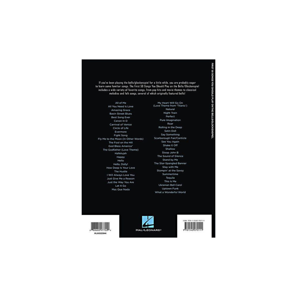 Hal Leonard First 50 Songs Bells/Glockensp – Thomann Ireland