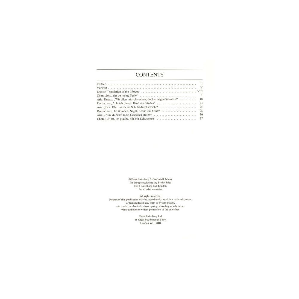 Edition Eulenburg Bach Kantate Nr. 78 – Thomann Ireland