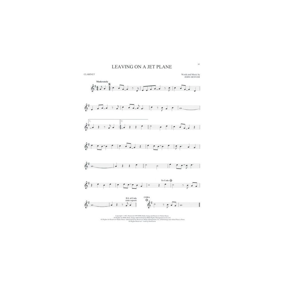 Hal Leonard 101 Popular Songs Clarinet – Thomann Ireland