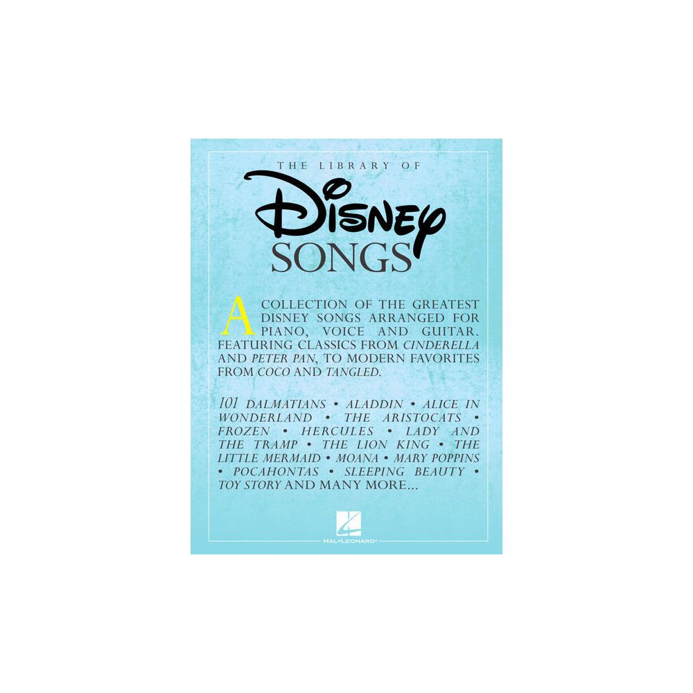 Hal Leonard Library of Disney Songs Piano – Thomann Ireland
