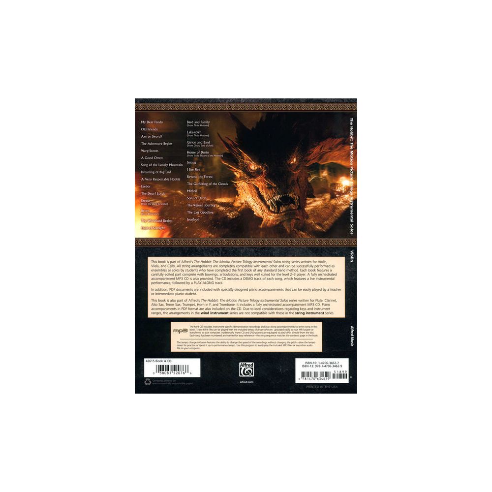 Alfred Music Publishing Hobbit Trilogy Violin – Thomann Ireland