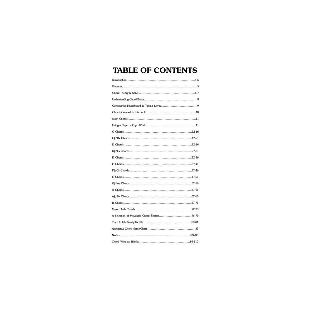 Cabot Books Publishing Cavaquinho Chord Bible – Thomann Ireland