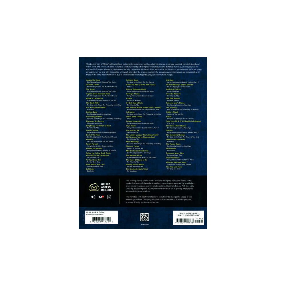 Alfred Music Publishing Ultimate Movie Solos Clarinet – Thomann Ireland