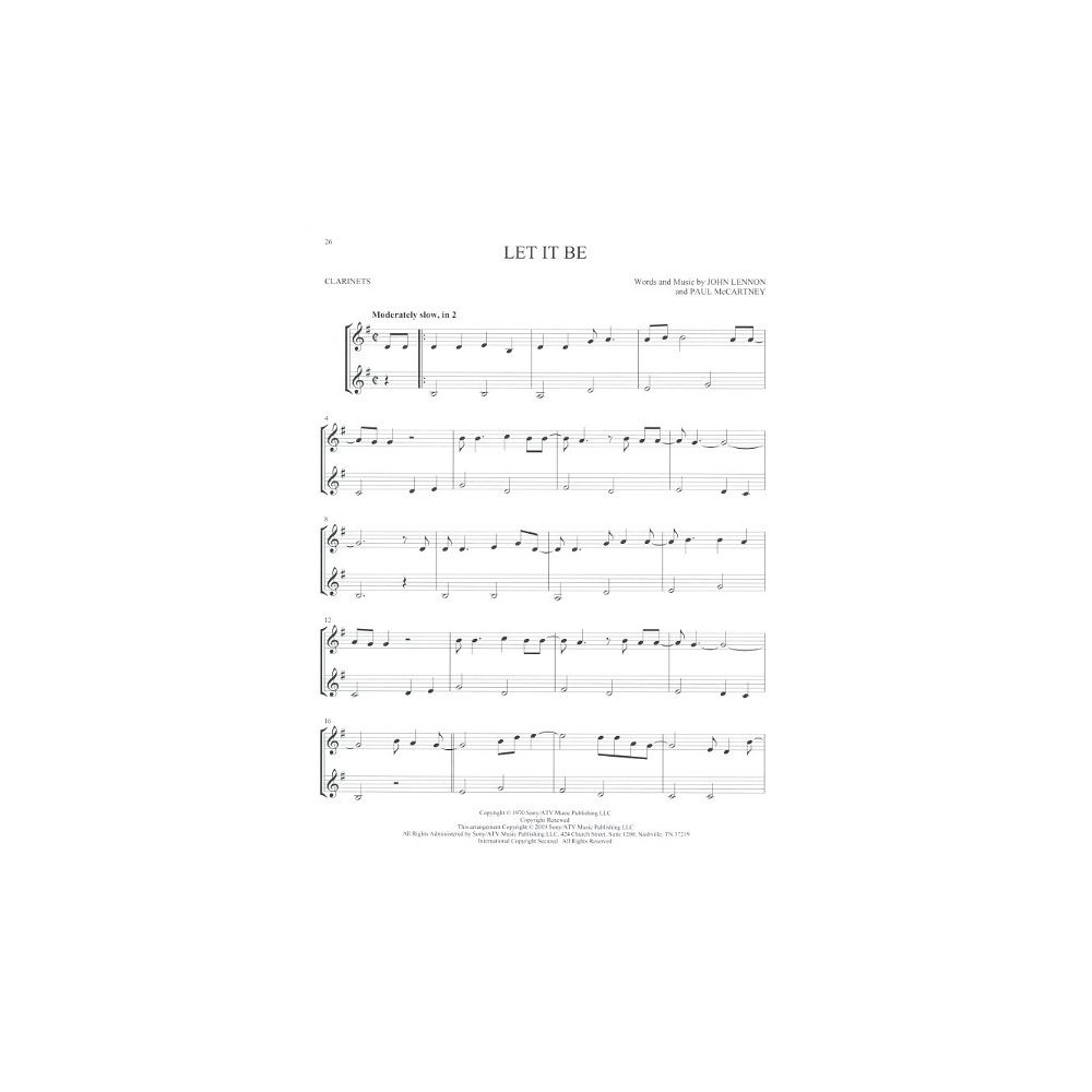 Hal Leonard The Beatles For Two Clarinets – Thomann Ireland