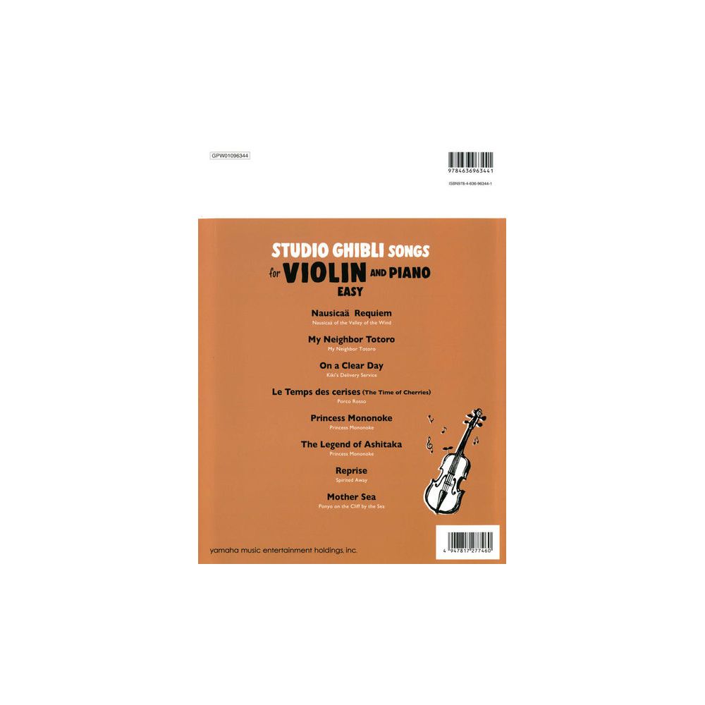 Yamaha Music Entertainment  Studio Ghibli Songs Violin Eas – Thomann Ireland