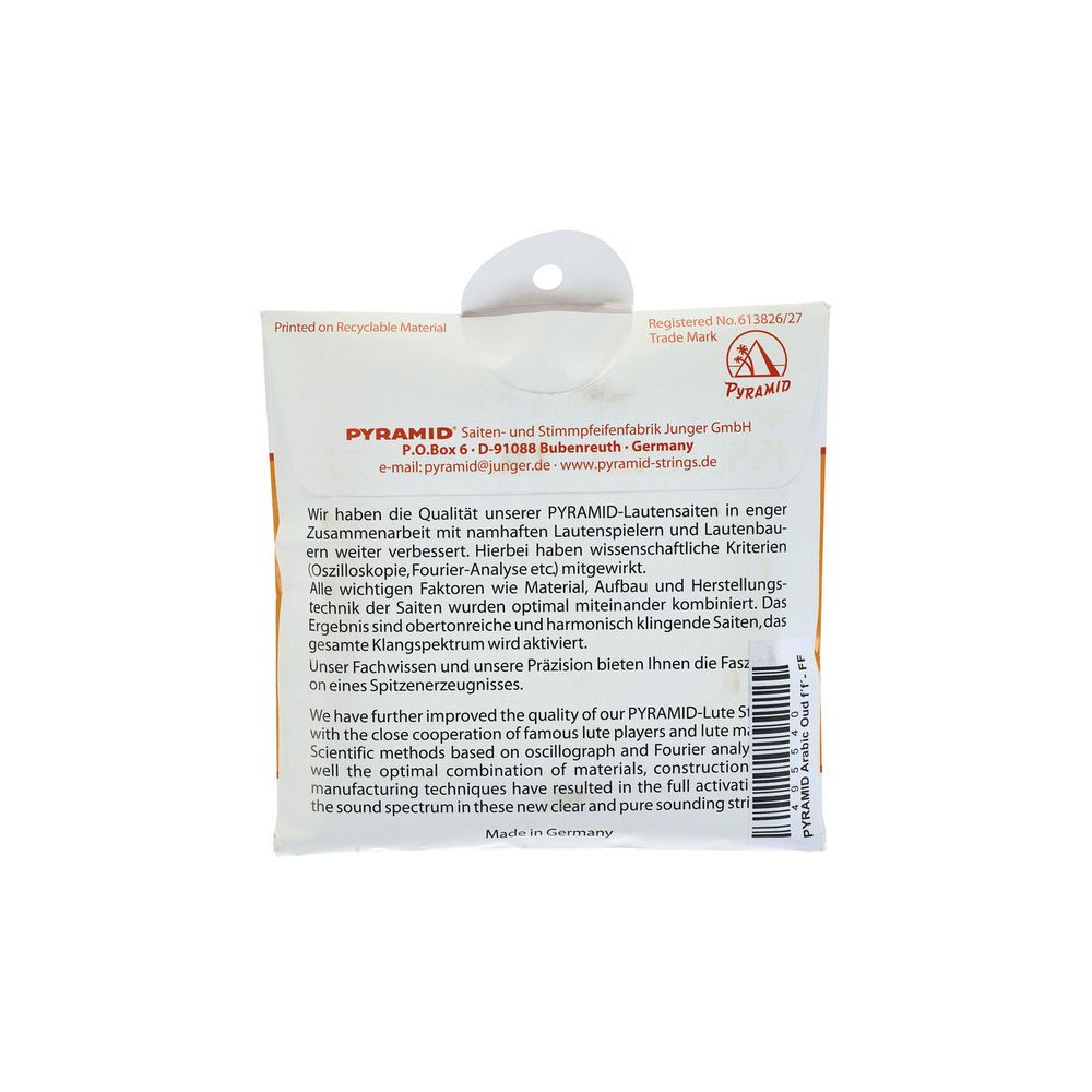 Pyramid Arabic Oud High Tuning g