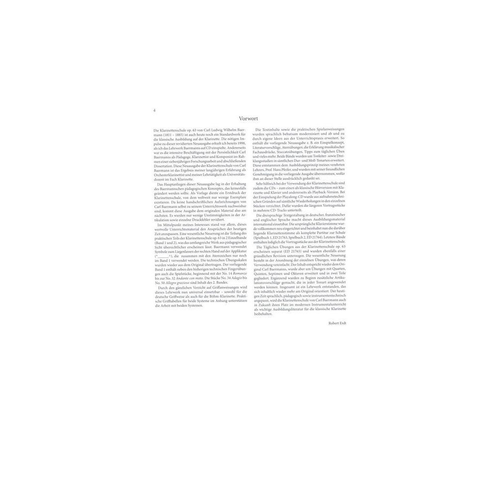 Schott Baermann Klarinettenschule – Thomann Ireland