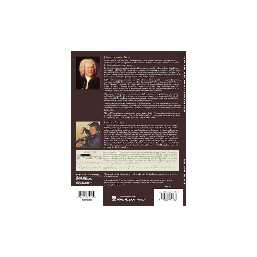 Music Minus One Bach Violin Concerto No.1 – Thomann Ireland