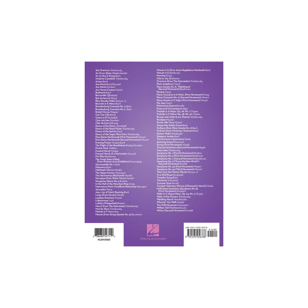 Hal Leonard 101 Classical Themes Cello – Thomann Ireland