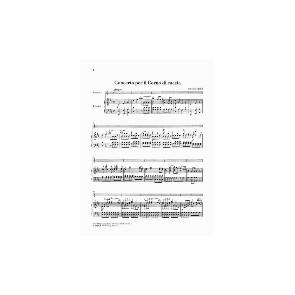 Henle Verlag Haydn Hornkonzert D