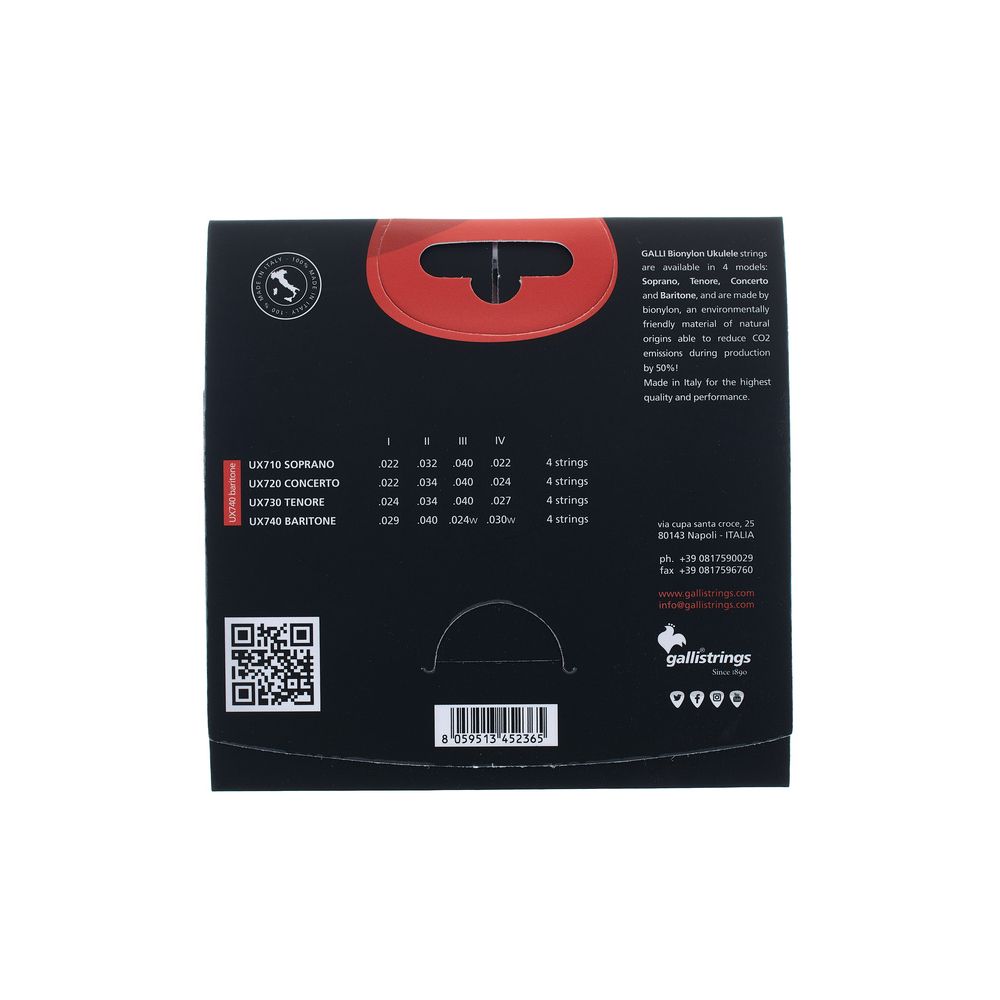 Galli Strings UX740 Baritone Ukulele Strings – Thomann Ireland