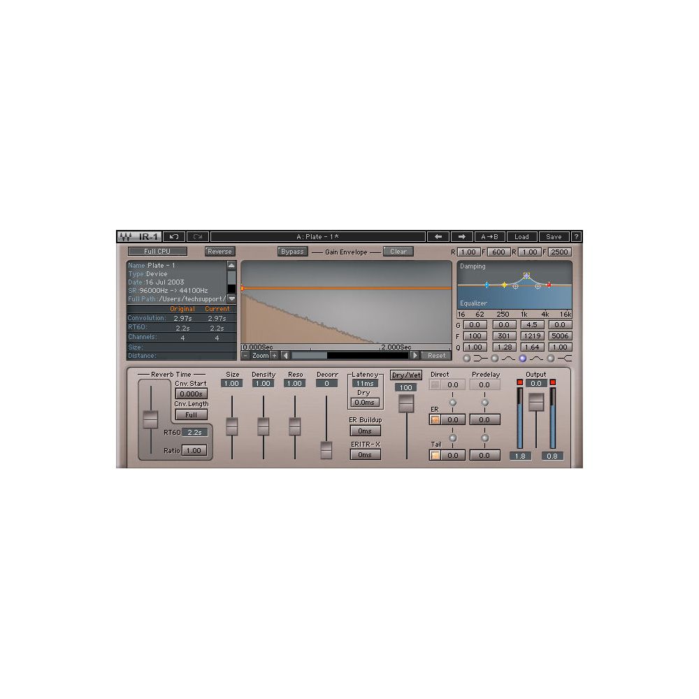 Waves IR1 Convolution Reverb – Thomann Ireland