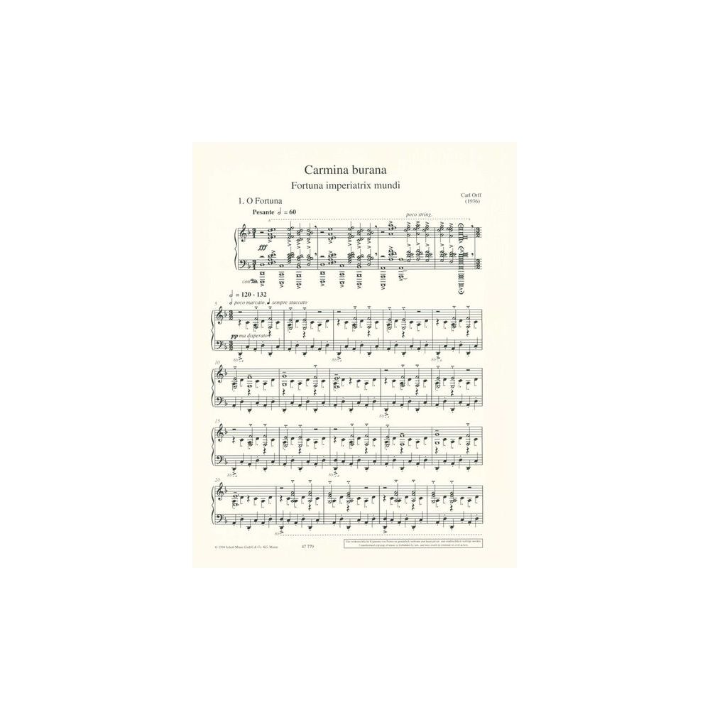 Schott Orff Carmina Burana Piano – Thomann Ireland