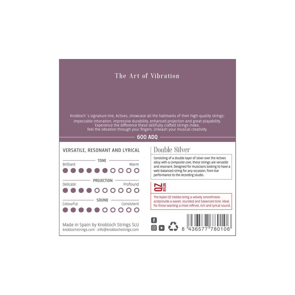 Knobloch Strings Double Silver Nylon 600ADQ – Thomann Ireland