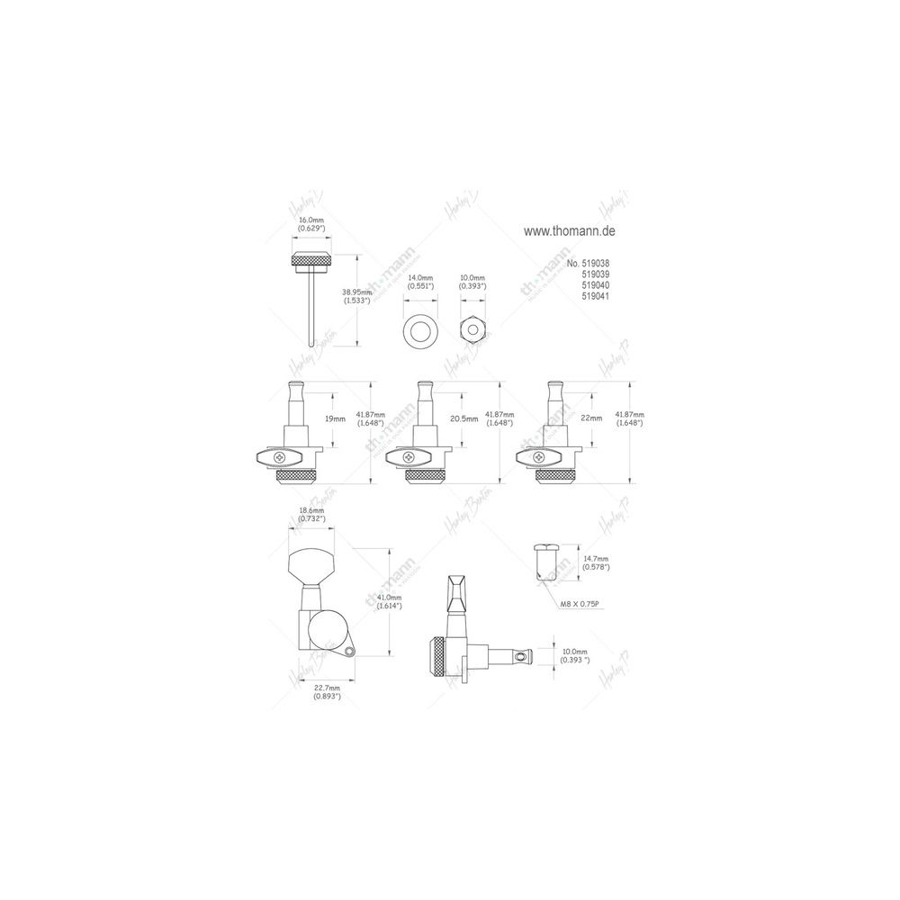 Harley Benton Parts Locking Tuners 6L NI – Thomann Ireland