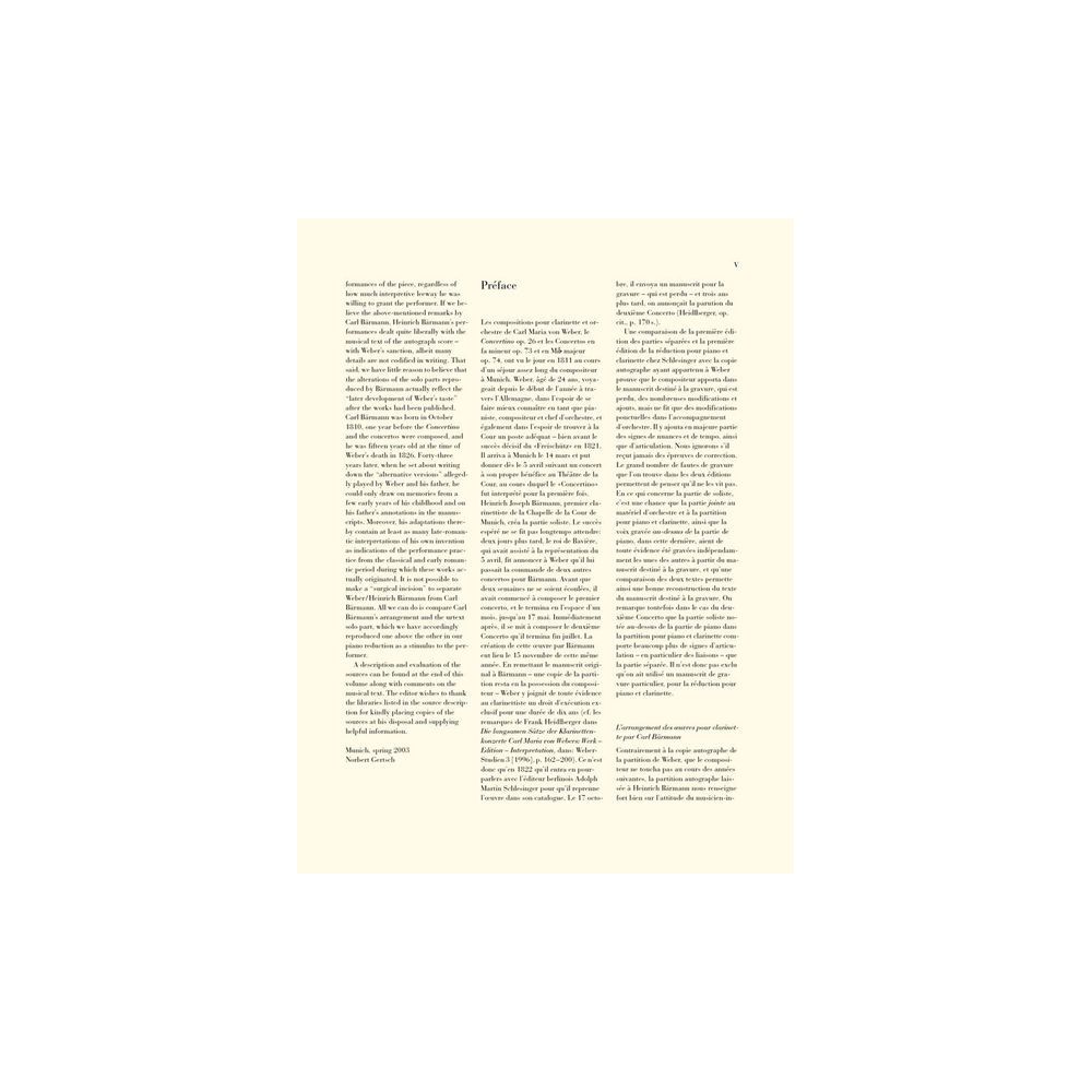 Henle Verlag Weber Clarinet Concerto No.2 – Thomann Ireland