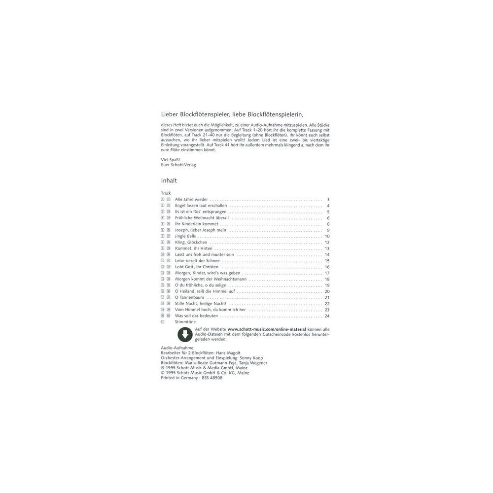 Schott Die schönsten Weihnachts Rec – Thomann Ireland