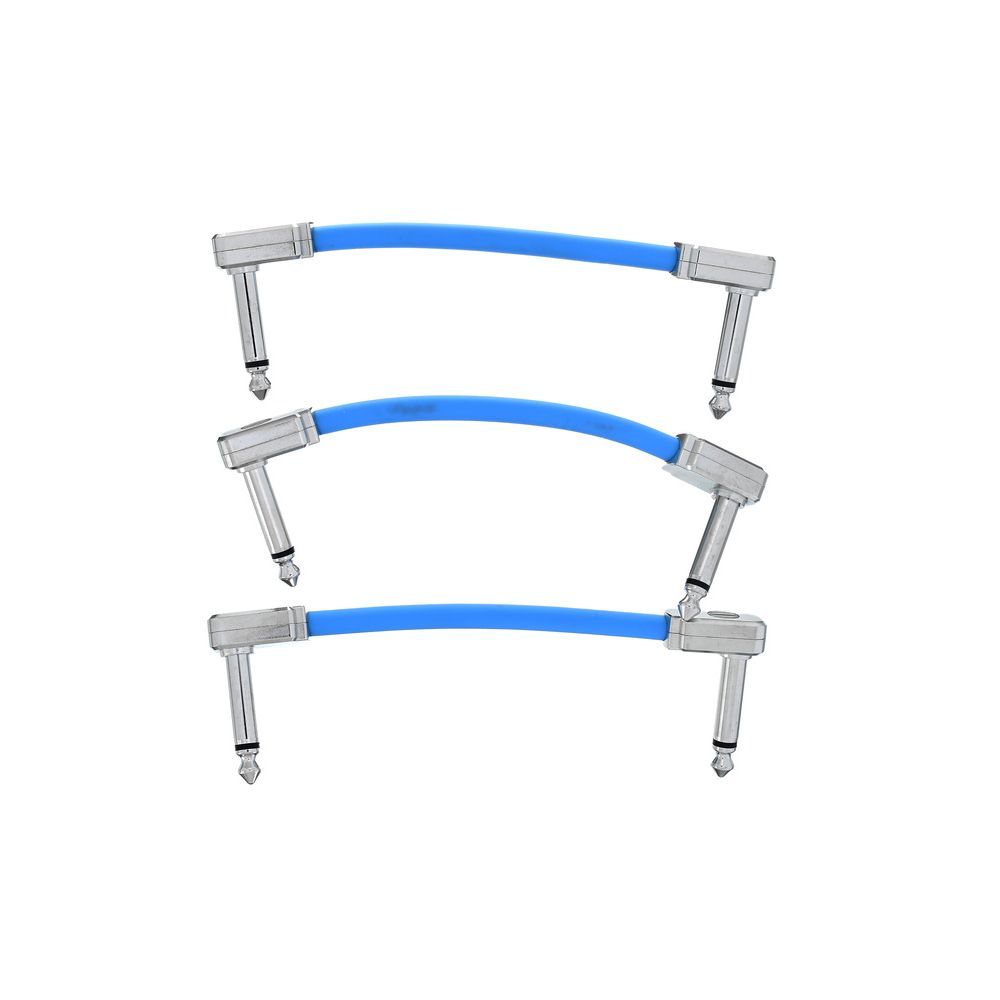 Ernie Ball Flex Patch Cable 3" blue set – Thomann Ireland