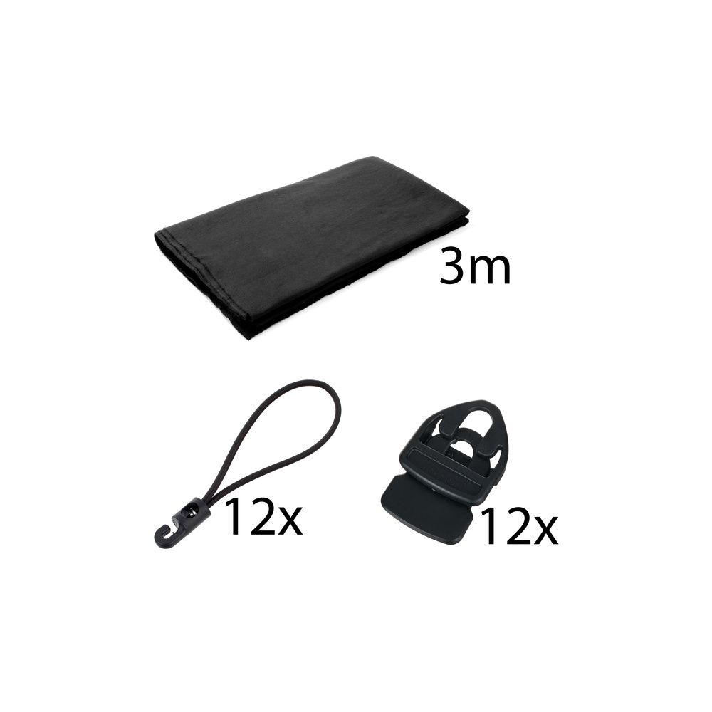 Stairville Molton 500g/m² Set Black 3x3 m – Thomann Ireland