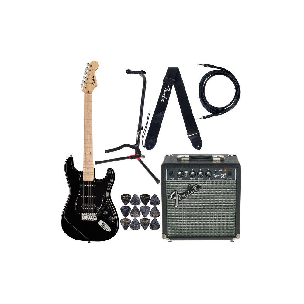 Squier Sonic Strat HSS Black Set – Thomann Ireland