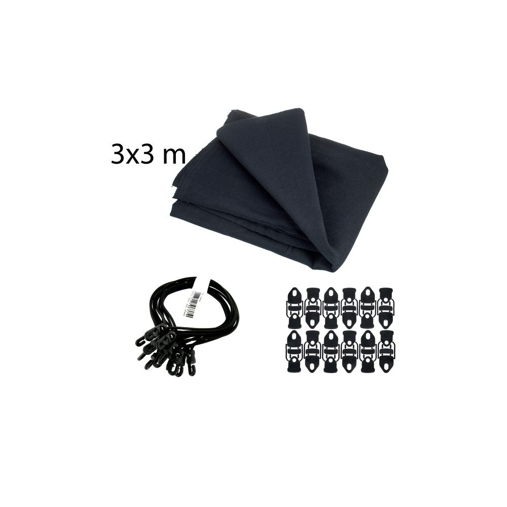 Stairville Euro Molton Set Black 3x3m – Thomann Ireland