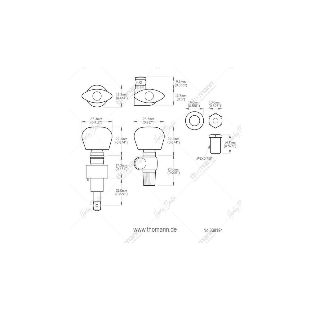 Harley Benton Parts Deluxe 5 Banjo Key Set – Thomann Ireland