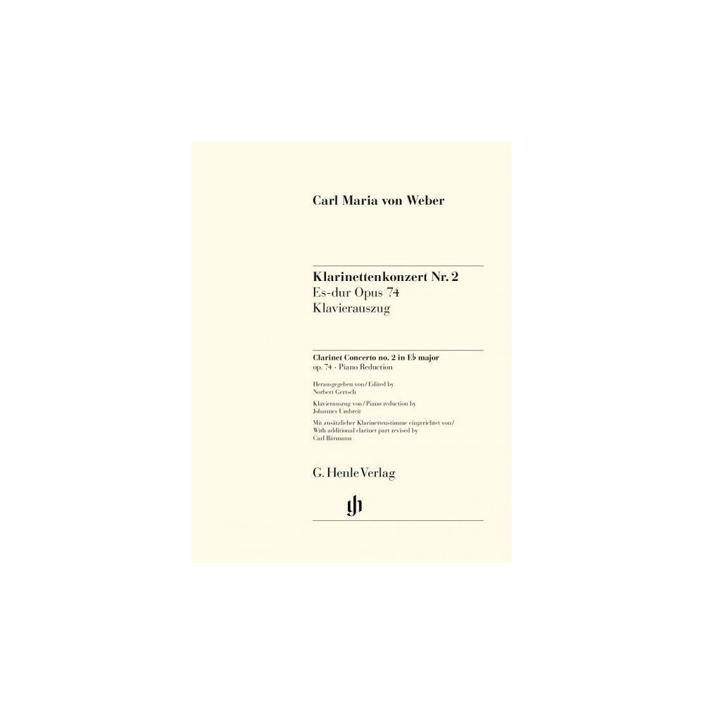 Henle Verlag Weber Clarinet Concerto No.2 – Thomann Ireland