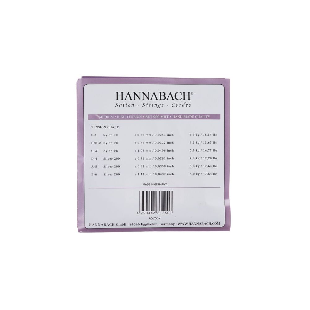 Hannabach 900 MHT Silver 200 – Thomann Ireland