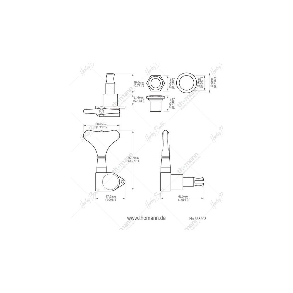 Harley Benton Parts Bass Tuners Set Chrome – Thomann Ireland