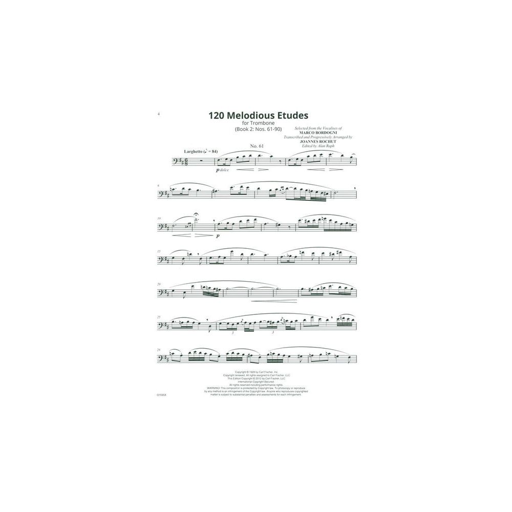 Carl Fischer Melodious Etudes for Tromb. 2 – Thomann Ireland
