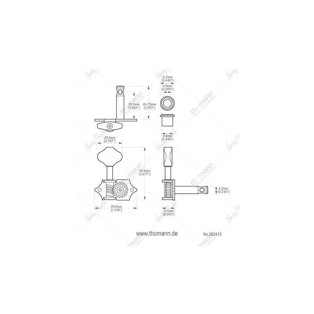 Harley Benton Parts Machine Head Open 3/3 – Thomann Ireland