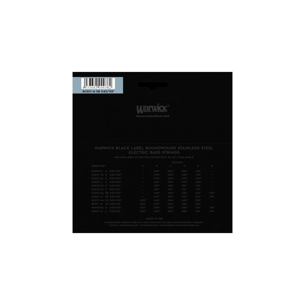 Warwick 40301M Black Label – Thomann Ireland