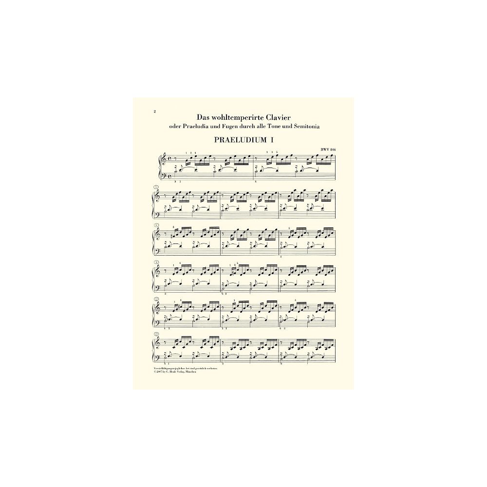 Henle Verlag Bach Präludium C