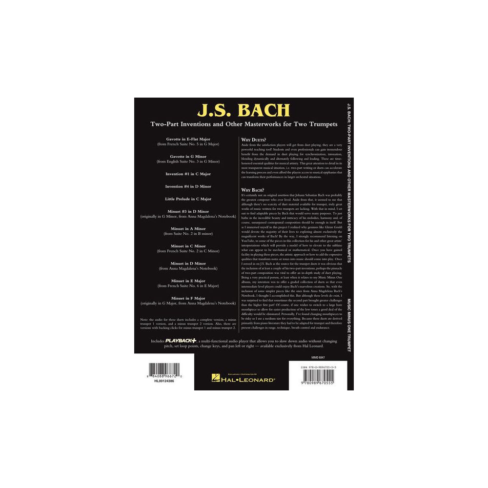 Music Minus One Bach Inventions Trumpet – Thomann Ireland