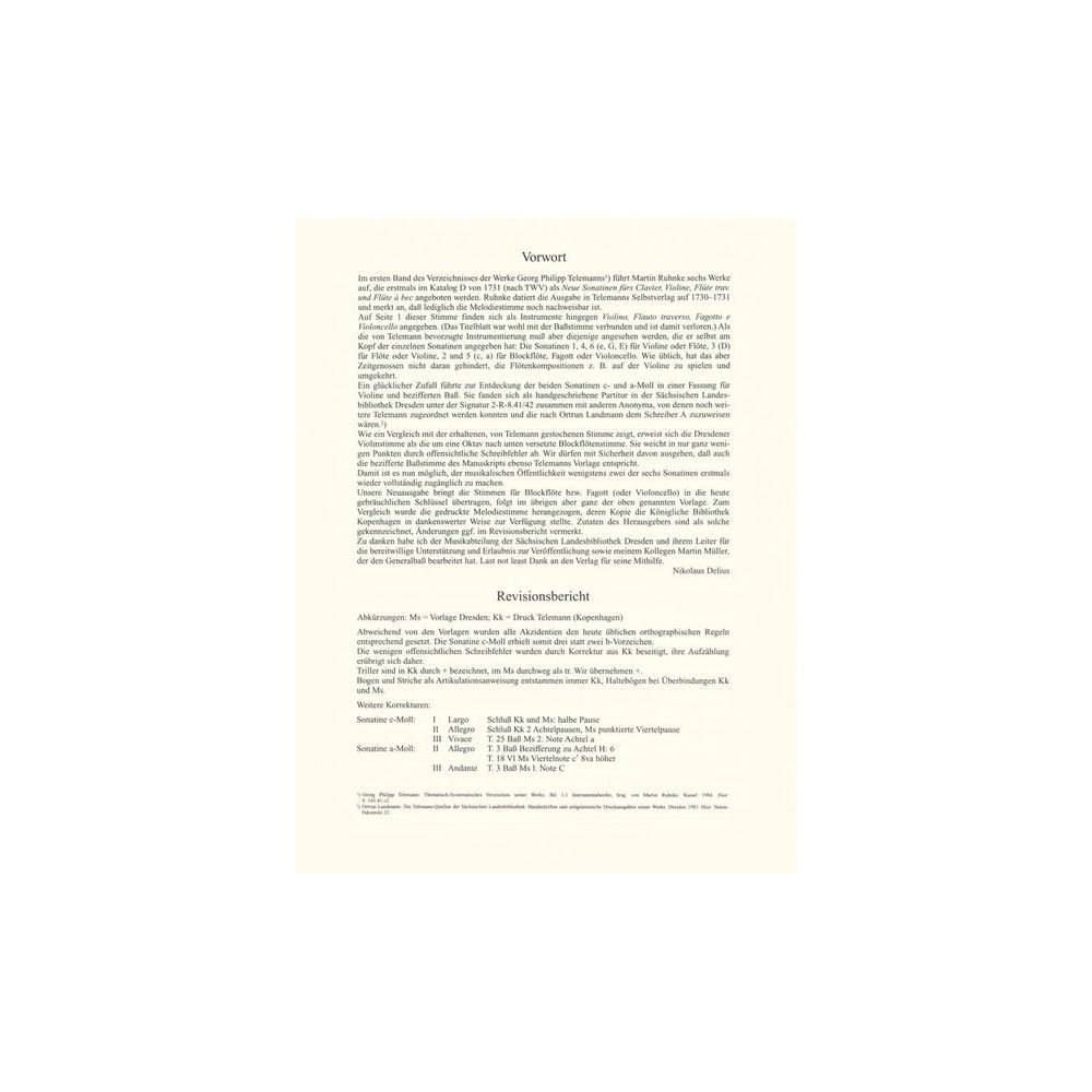 Schott Telemann 2 Sonatinen Bassoon – Thomann Ireland