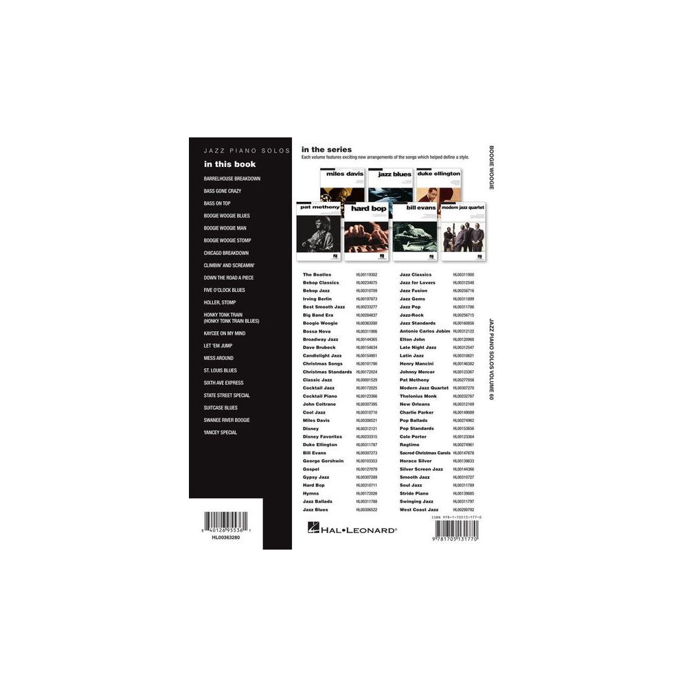 Hal Leonard Jazz Piano Solos Boogie Woogie – Thomann Ireland