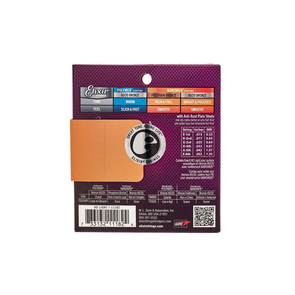 Elixir 11182 80/20 Bronze HD Light – Thomann Ireland