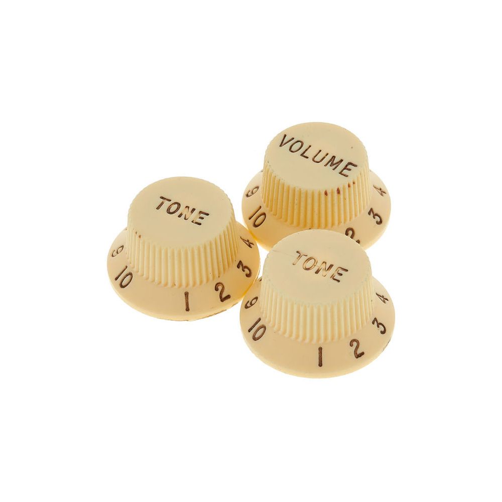 Fender Roadworn Strat Knobs WHT – Thomann Ireland